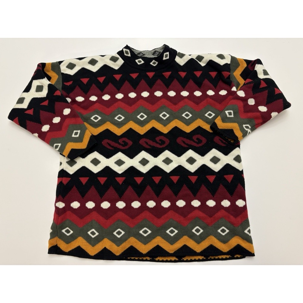 Women's Vintage Moda Internacional Forelli Sweater VTG Patterned Sweater Size L